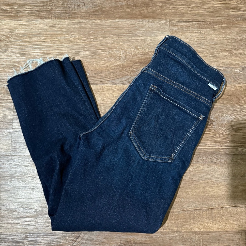 MOTHER Denim Jeans The Insider Crop Step Fray size 30